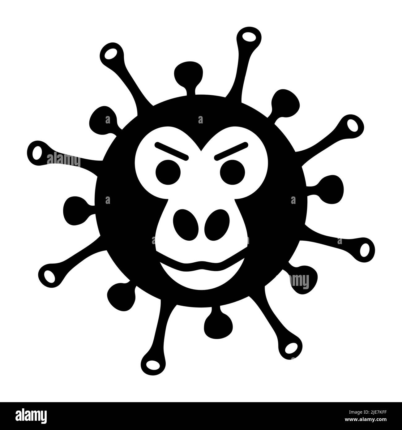 Icône d'épidémie de virus de la variole du singe. Santé Monkey POX urgence. Infection virale dangereuse à la variole. Sensibilisation médicale. Illustration de Vecteur