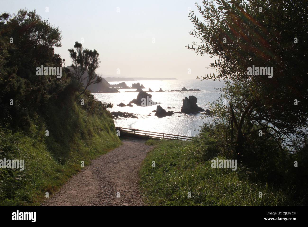 La plage du silence dans les Asturies n'est pas la plage typique Banque D'Images