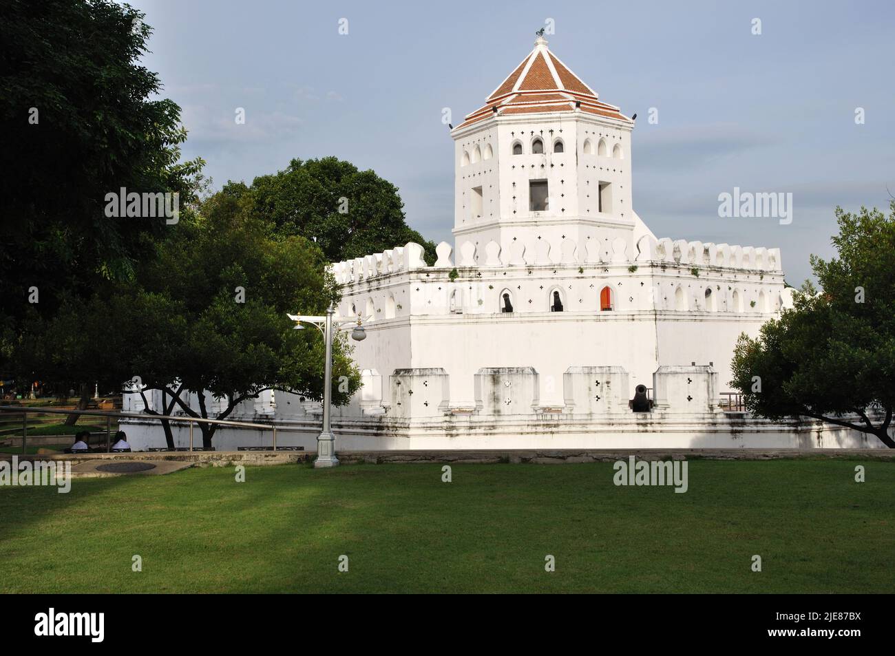 Fort de Phra Sumen, Phra Athit, Banglamphu, Bangkok. Thaïlande Banque D'Images