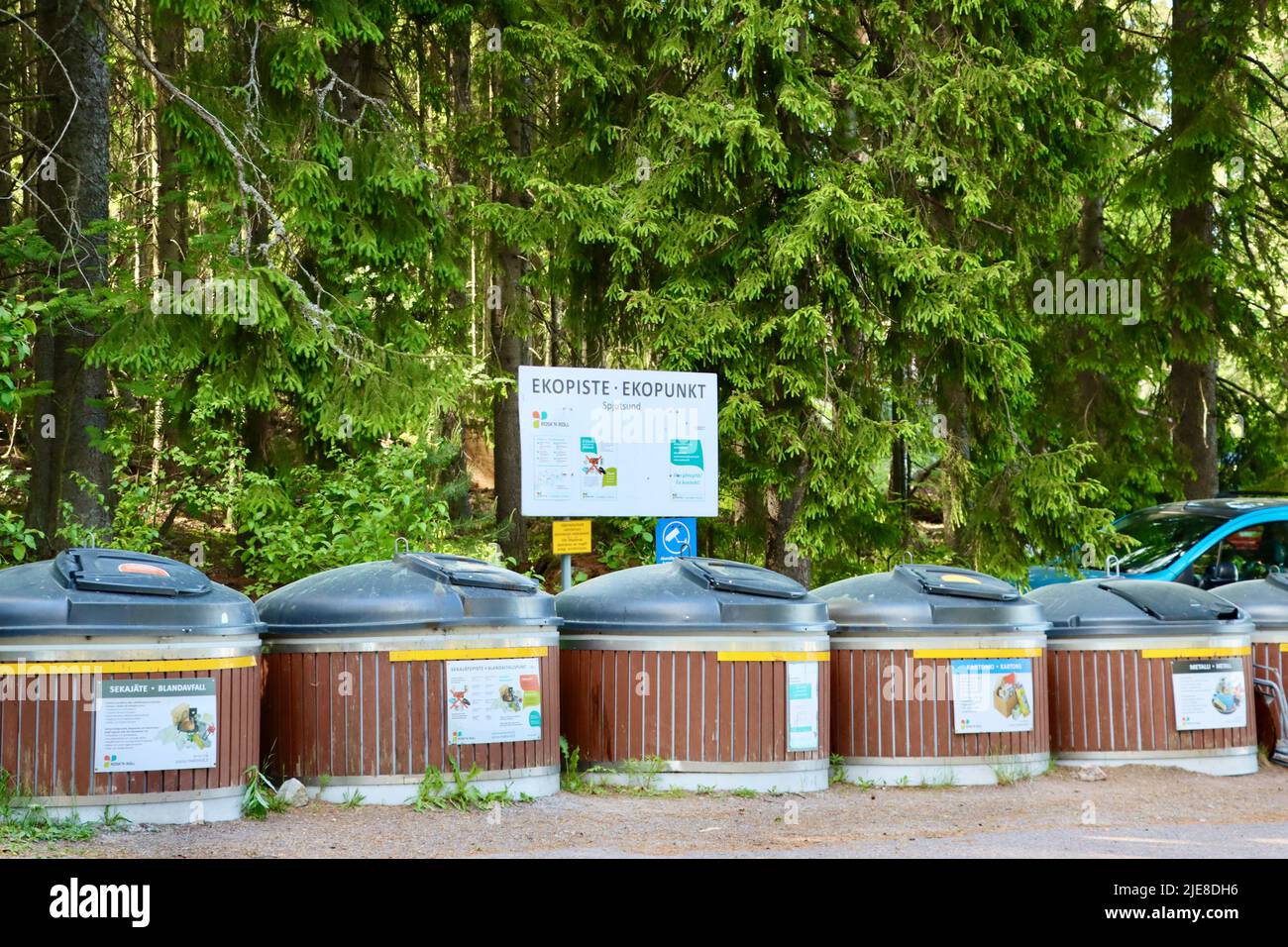 Centre de recyclage local près de Porvoo, dans le sud de la Finlande Banque D'Images