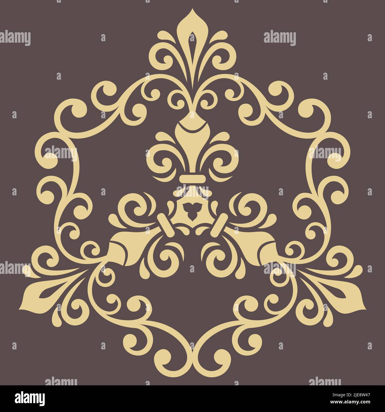 Vintage élégant ornement doré dans un style classique. Résumé motif traditionnel avec des éléments orientaux. Modèle Classic vintage Banque D'Images