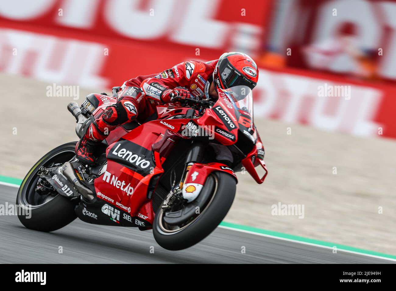 2022-06-26 14:29:01 ASSEN - Francesco Bagnaia (ITA) sur son Ducati en action pendant la finale MotoGP sur 26 juin 2022 au circuit TT d'Assen, pays-Bas. ANP VINCENT JANNINK pays-bas sortie - belgique sortie Banque D'Images