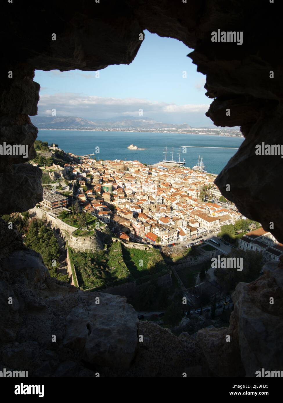 Belle ville dans l'est du Péloponnèse ainsi que l'une des villes les plus romantiques de toute la Grèce, Nafplio Banque D'Images