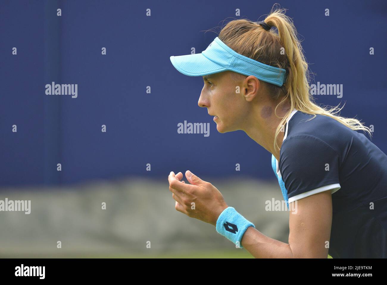 LESIA Tsurenko (Ukraine) jouant aux qualifications à l'internationale Rothesay, Devonshire Park, Eastbourne, 18th juin 2022 Banque D'Images