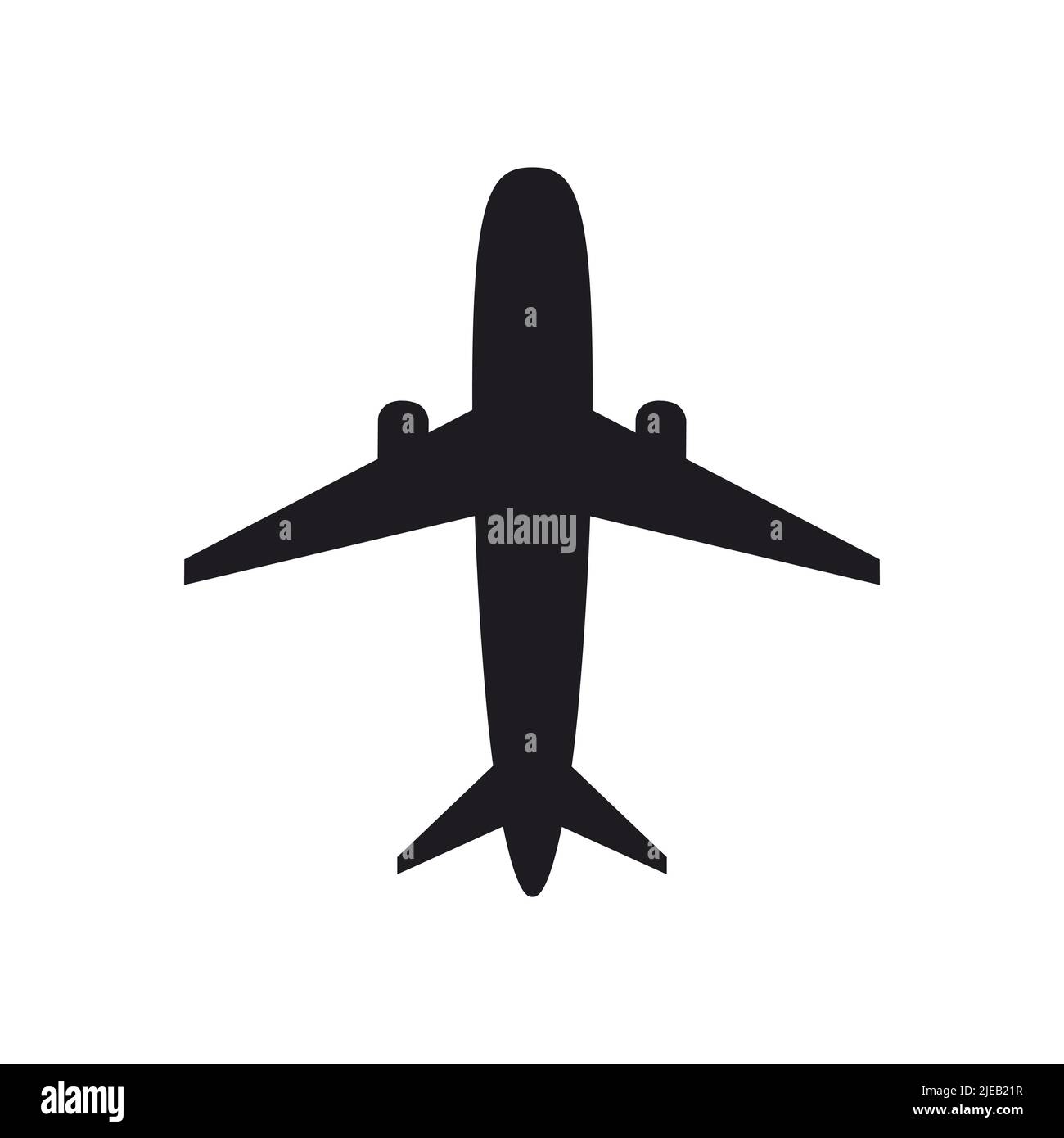 Silhouette d'avion. Illustration vectorielle isolée sur fond blanc. Illustration de Vecteur