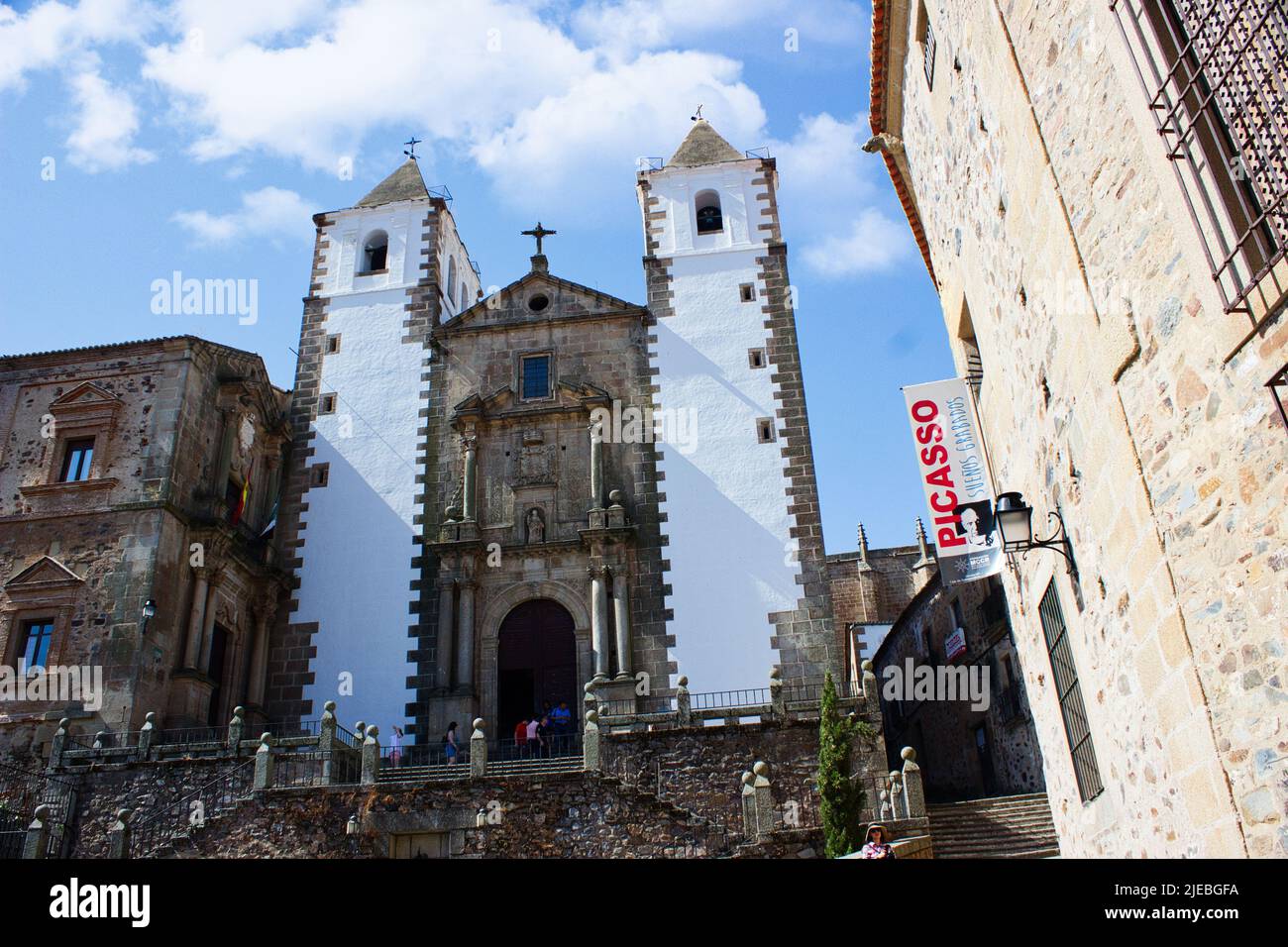 La vieille ville de Caceres est le centre le plus important de l'architecture civile et religieuse pour le style de la Renaissance espagnole Banque D'Images