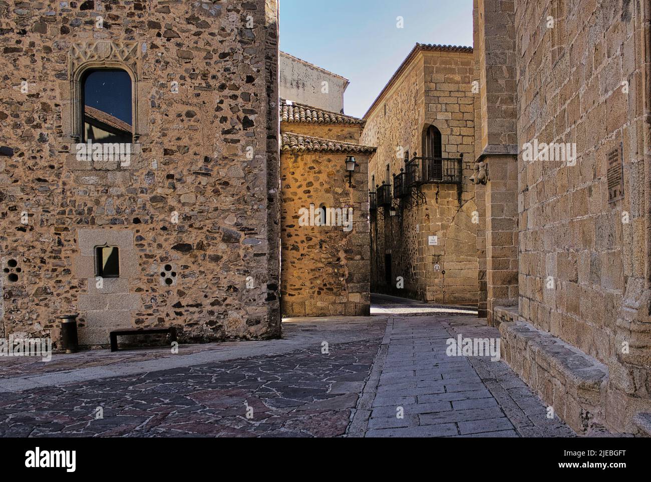 La vieille ville de Caceres est le centre le plus important de l'architecture civile et religieuse pour le style de la Renaissance espagnole Banque D'Images