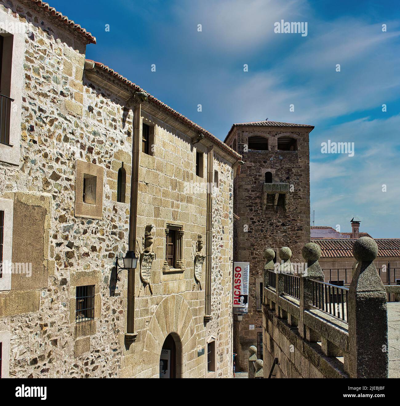 La vieille ville de Caceres est le centre le plus important de l'architecture civile et religieuse pour le style de la Renaissance espagnole Banque D'Images