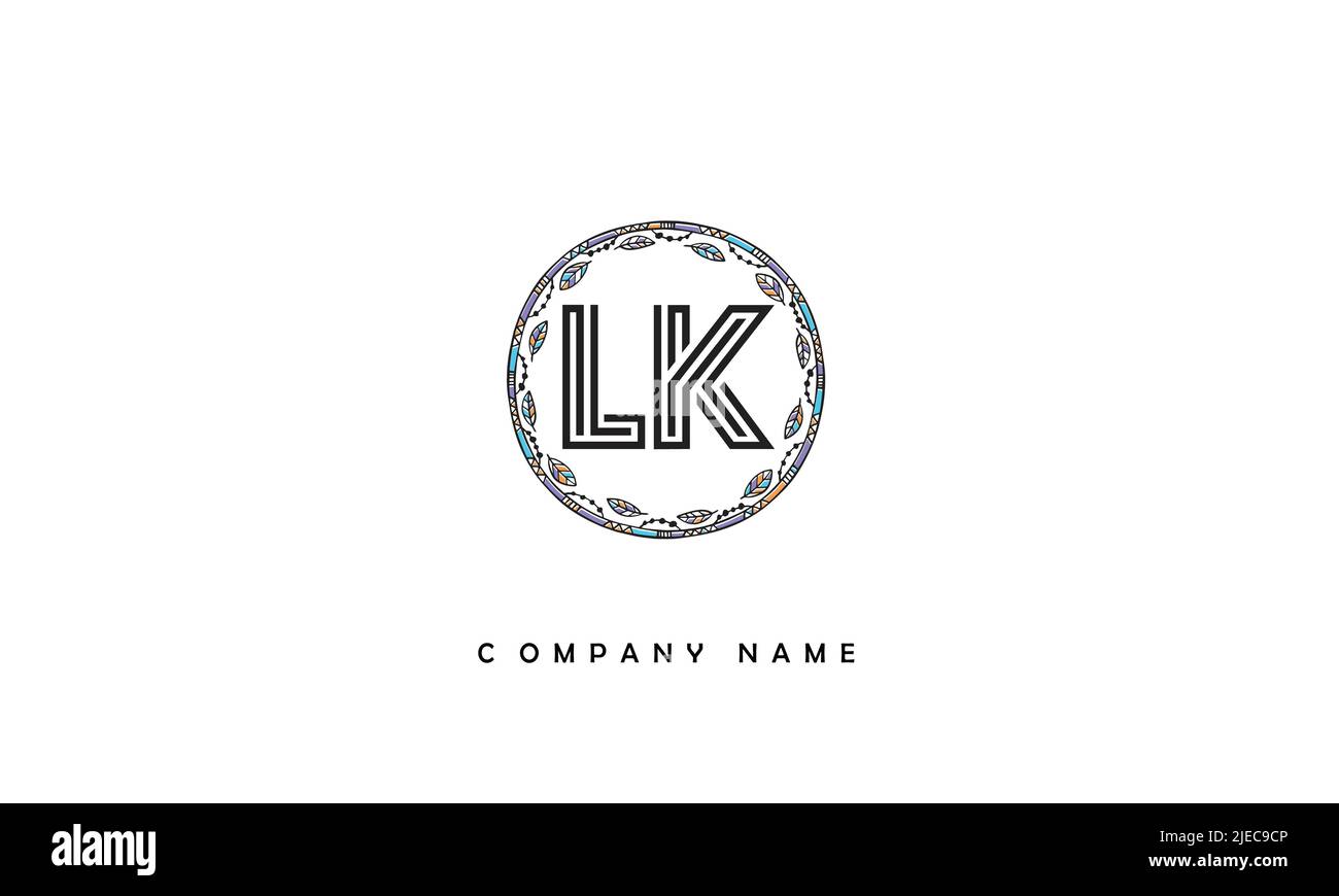 LK, KL lettres abstraites logo Monogramme Illustration de Vecteur