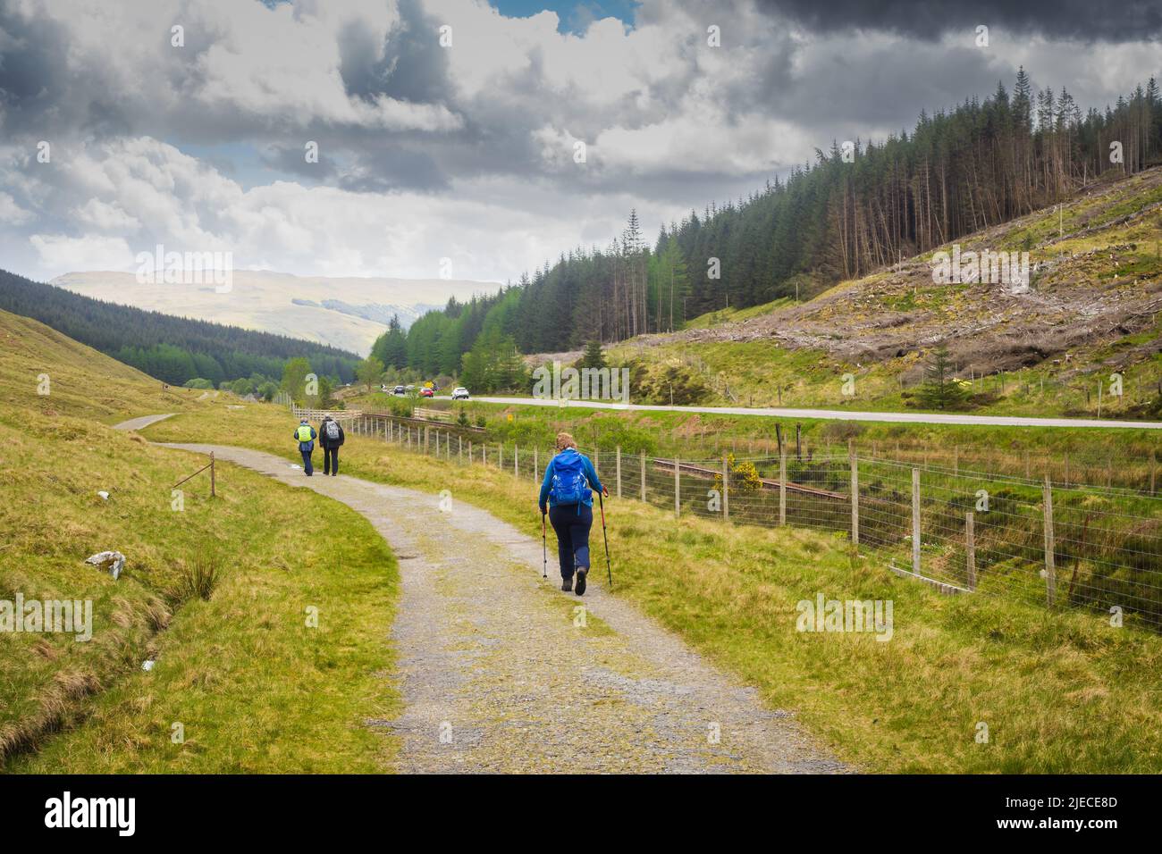 La West Highland Way est un sentier linéaire longue distance en Écosse, avec le statut officiel de long distance route. Il fait 96,0 kilomètres de long. Banque D'Images