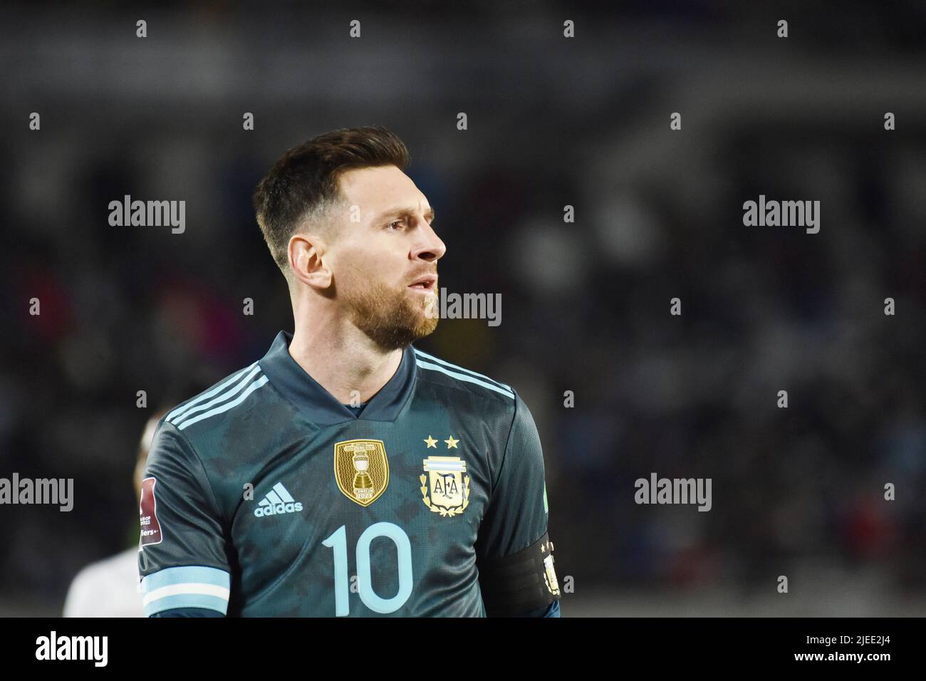 Ciudad de Buenos Aires, Argentine, 15 octobre 2021 Lionel Messi pendant l'Eliminatoria sud-américain Qatar 2022 match contre Perú à Estadio Monumental Banque D'Images