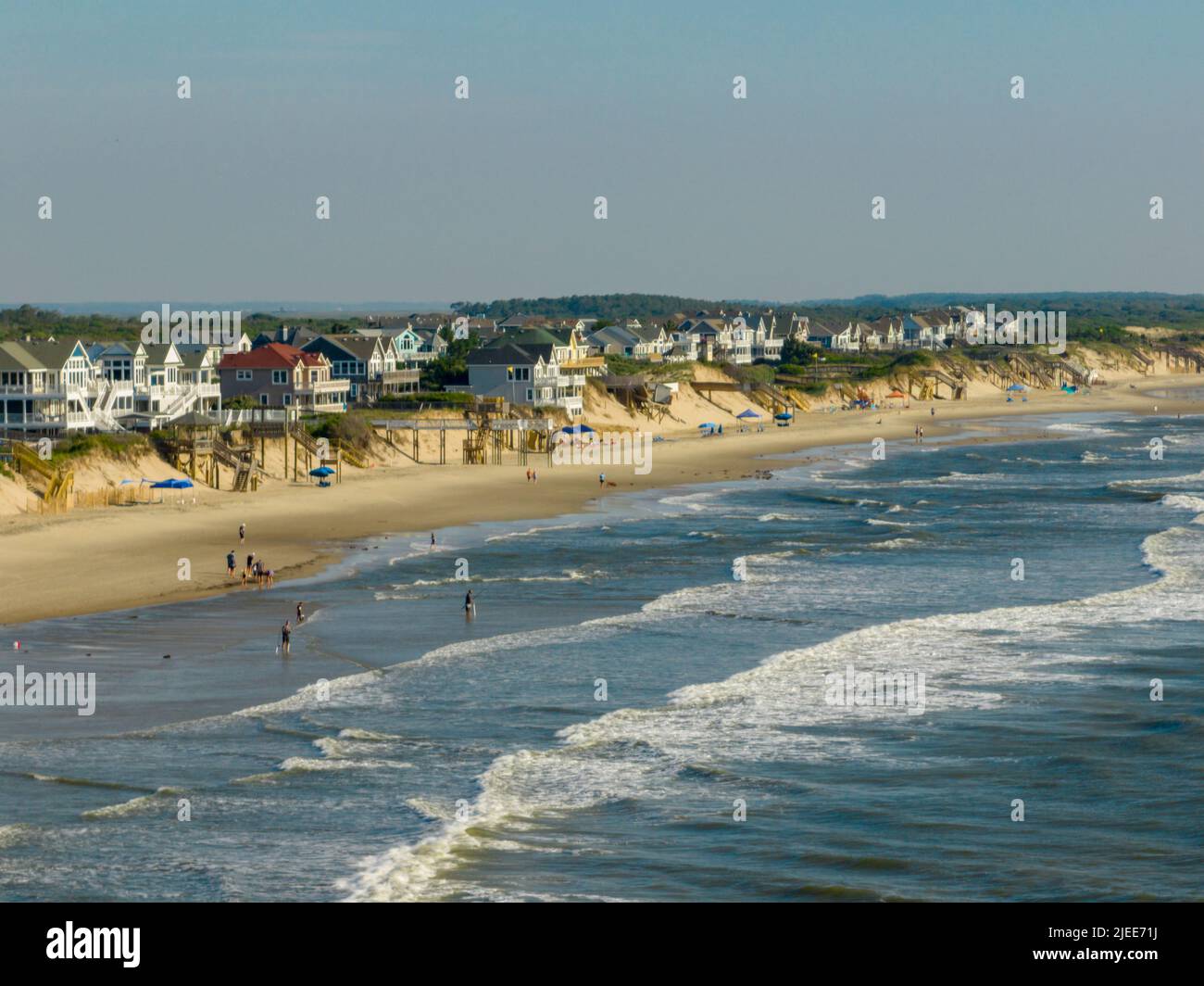 Propriété en bord de mer à Corolla Beach North Carolina Outer Banks Banque D'Images