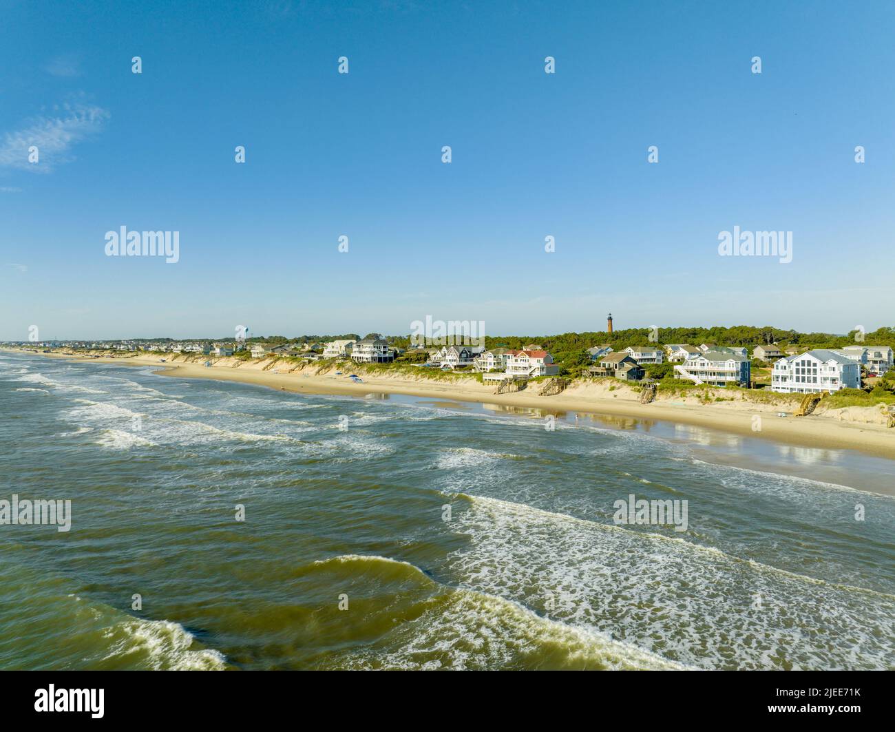 Propriété en bord de mer à Corolla Beach North Carolina Outer Banks Banque D'Images