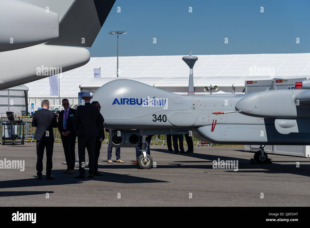 Moyen de reconnaissance-altitude longue endurance drone IAI Eitan (teadfast «'), également connu sous le nom de Heron TP. Banque D'Images