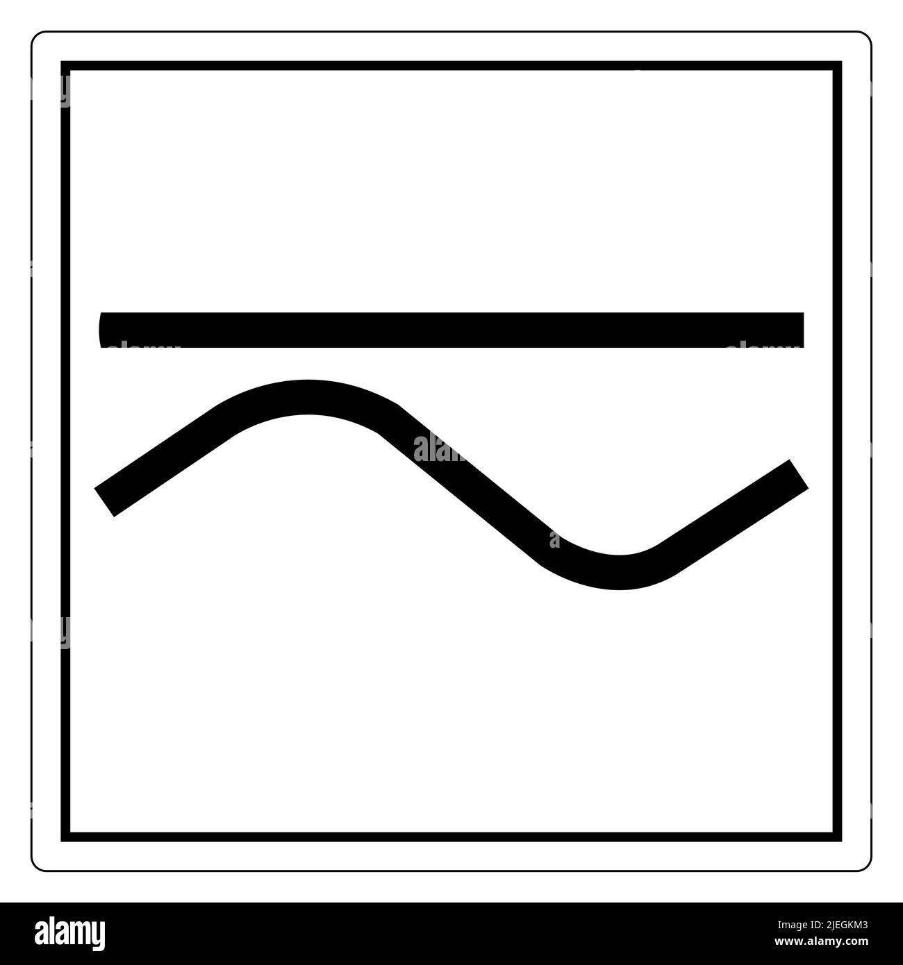 Symbole de courant continu et alternatif s'isoler sur fond blanc, illustration vectorielle EPS.10 Illustration de Vecteur