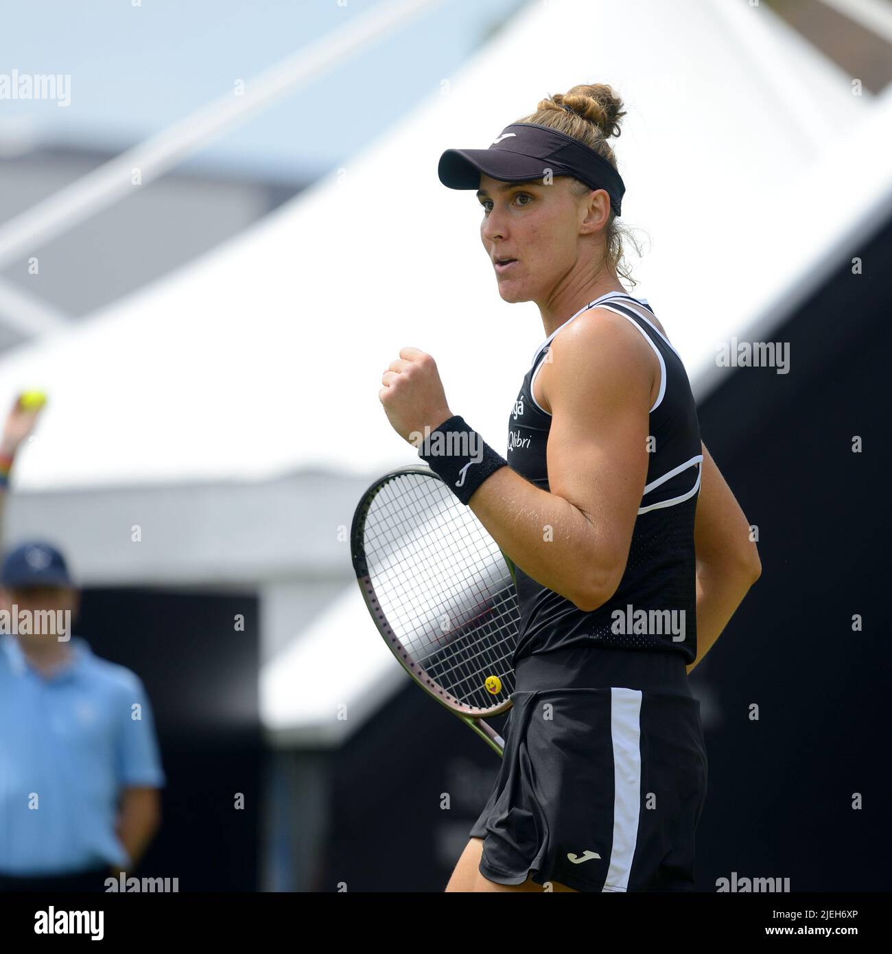 Beatriz Haddad Maia (Brésil) dans la demi-finale sur le court central du Rothesay International tennis, Devonshire Park, Eastbourne, 24th juin 2022. Perdu Banque D'Images