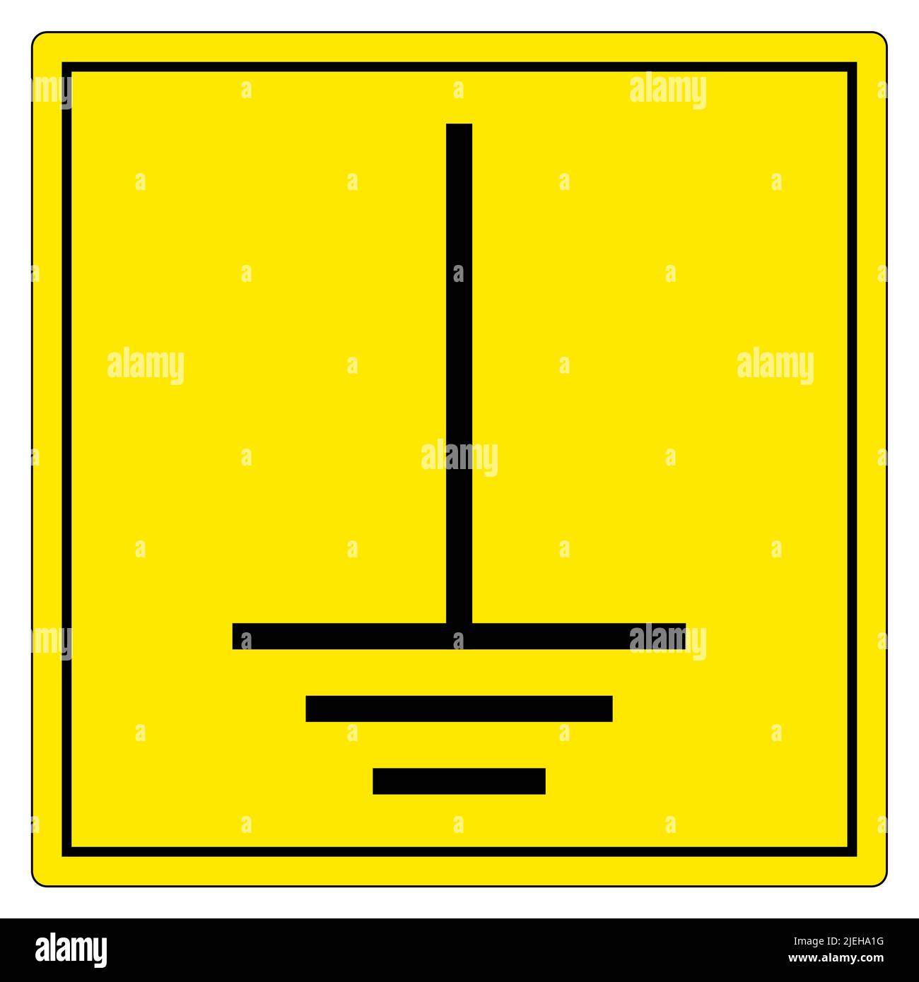 Symbole de mise à la terre, illustration vectorielle, isoler sur l'étiquette de fond blanche. EPS10 Illustration de Vecteur