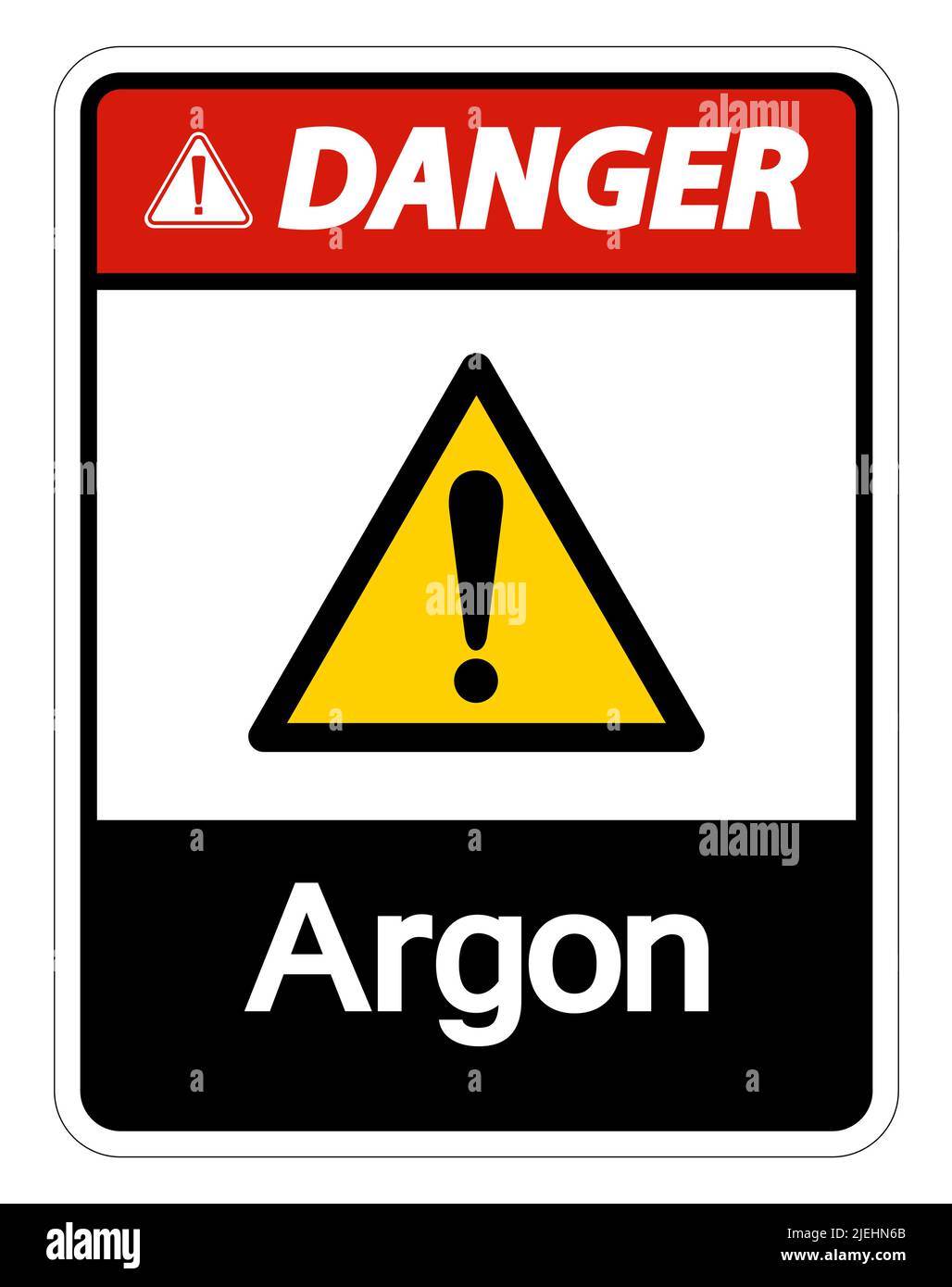 Symbole de danger d'argon isoler sur fond blanc, illustration vectorielle Illustration de Vecteur