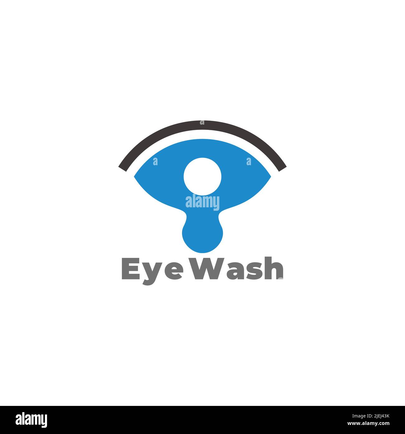 symbole de pleurs de lavage oculaire simple logo vecteur Illustration de Vecteur