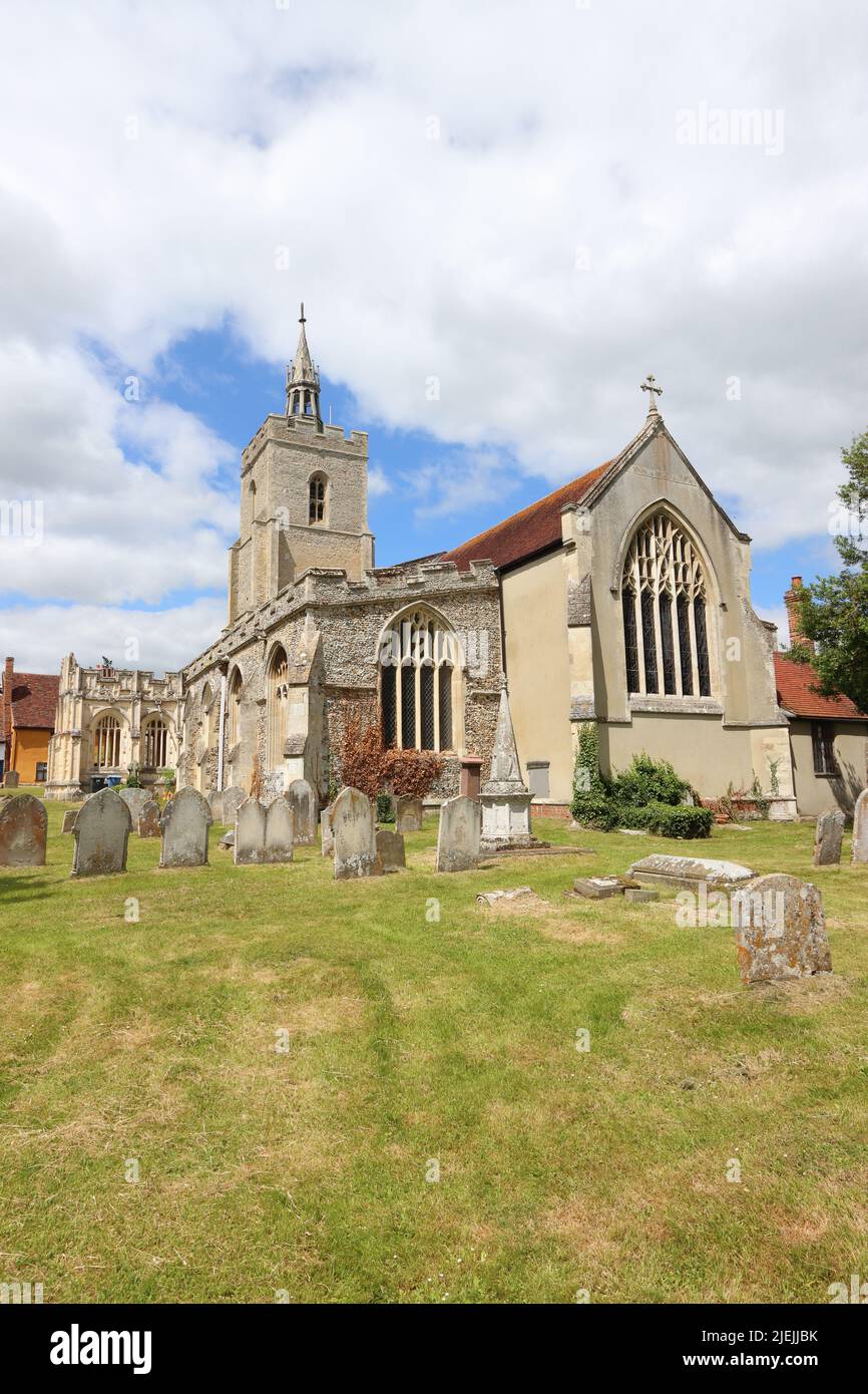 Eglise de St Mary Boxford, Suffolk, Royaume-Uni Banque D'Images