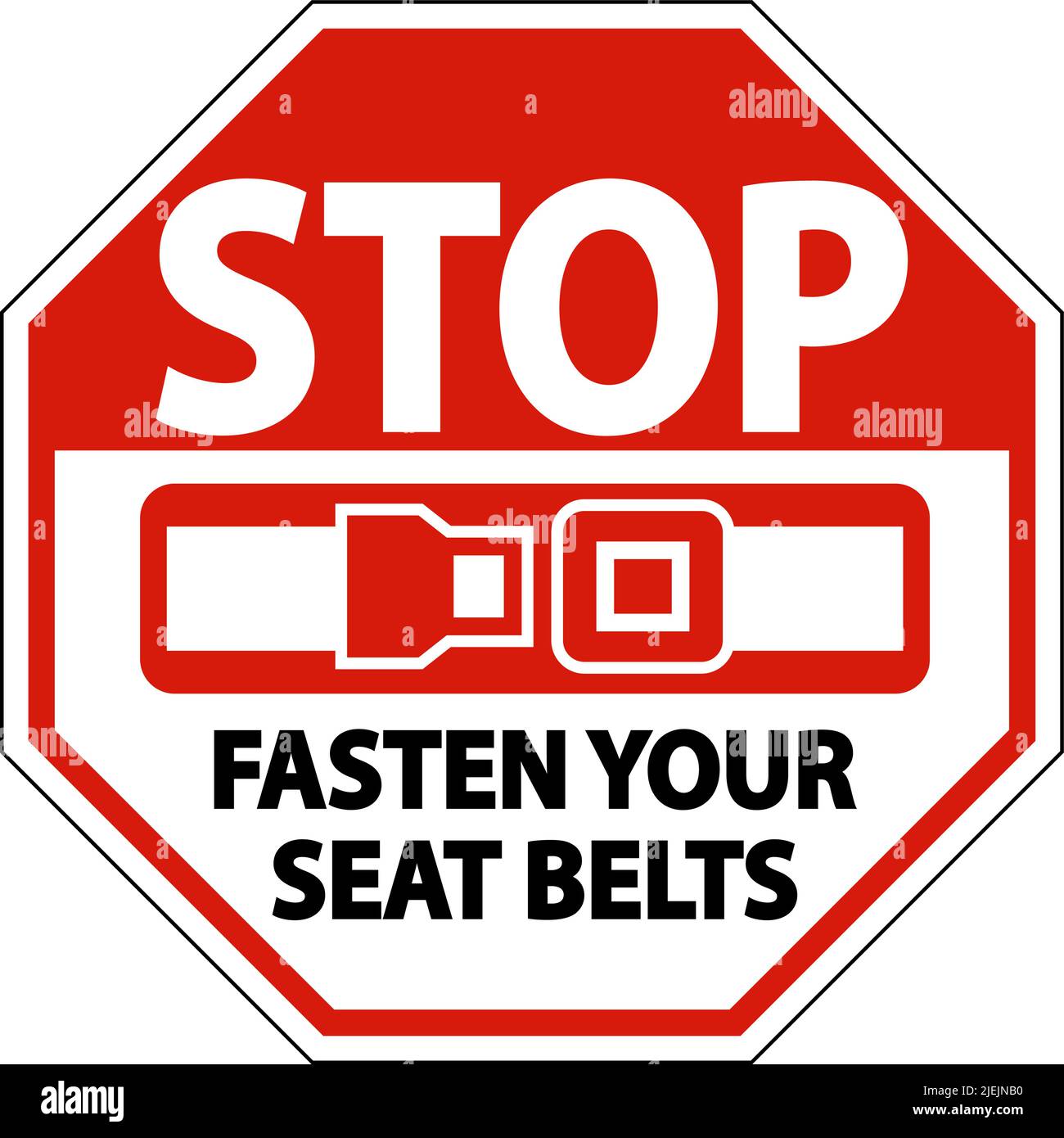 Arrêtez de boucler vos ceintures de sécurité panneau sur fond blanc Image  Vectorielle Stock - Alamy