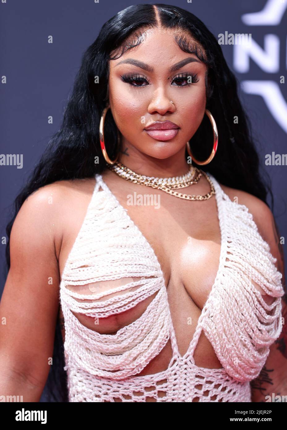 LOS ANGELES, CALIFORNIE, Etats-Unis - JUIN 26: Ari Fletcher arrive aux BET Awards 2022 qui se tiennent au Microsoft Theatre à L.A. Vivez sur 26 juin 2022 à Los Angeles, Californie, États-Unis. (Photo de Xavier Collin/image Press Agency) Credit: Image Press Agency/Alay Live News Banque D'Images