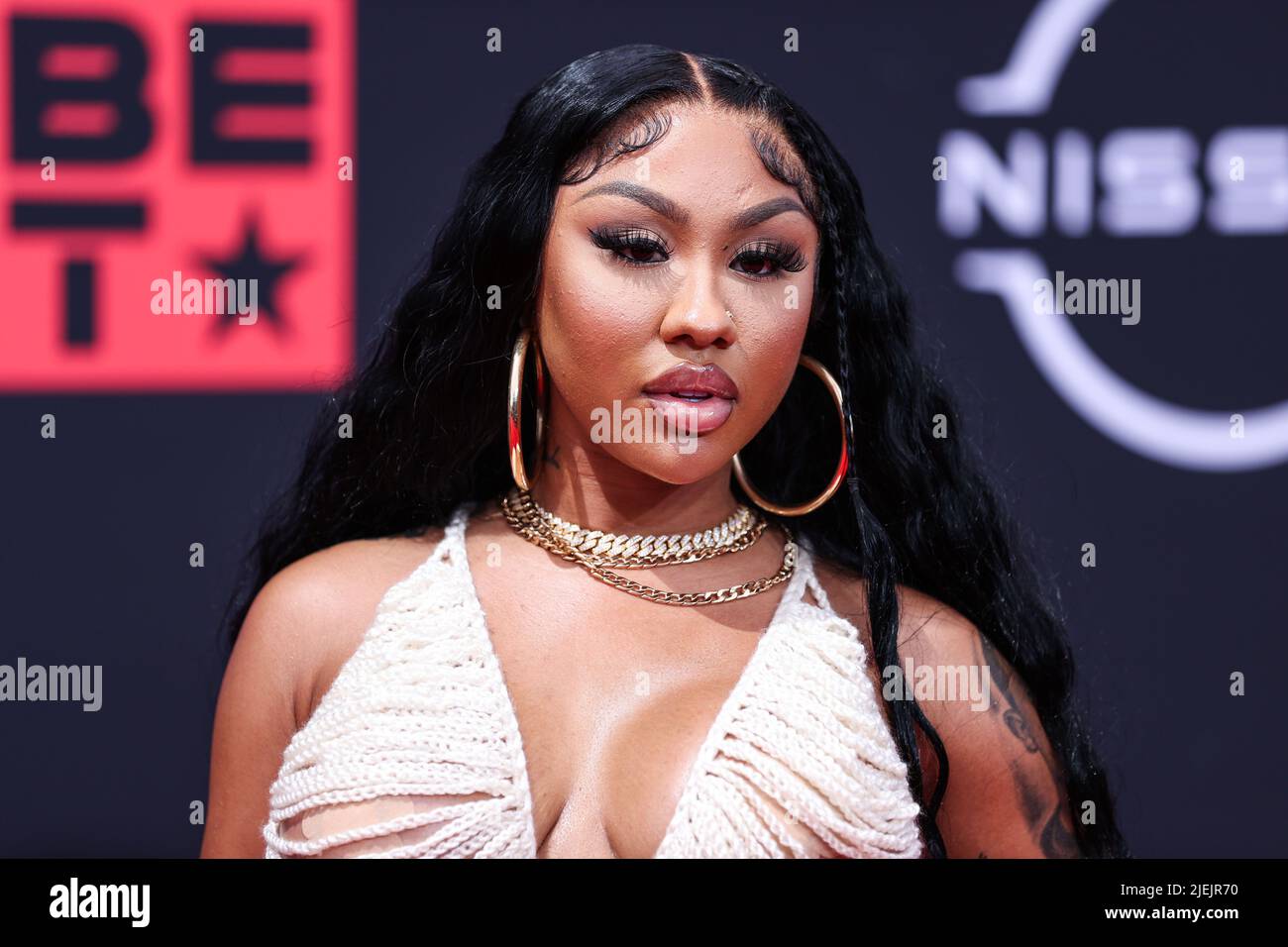 LOS ANGELES, CALIFORNIE, Etats-Unis - JUIN 26: Ari Fletcher arrive aux BET Awards 2022 qui se tiennent au Microsoft Theatre à L.A. Vivez sur 26 juin 2022 à Los Angeles, Californie, États-Unis. (Photo de Xavier Collin/image Press Agency) Credit: Image Press Agency/Alay Live News Banque D'Images