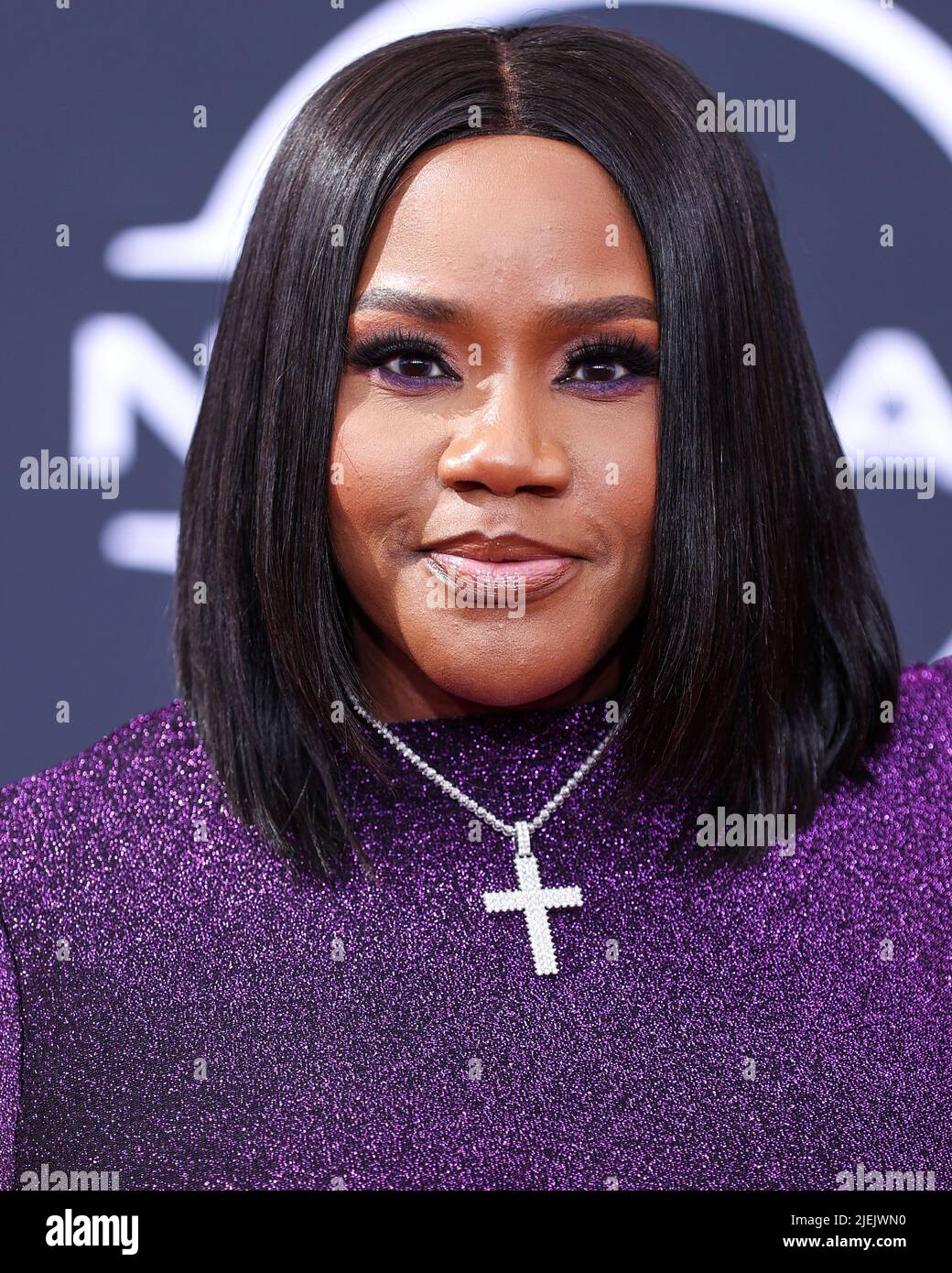 LOS ANGELES, CALIFORNIE, Etats-Unis - JUIN 26 : Kelly Price arrive aux BET Awards 2022 qui se tiennent au Microsoft Theatre de L.A. Vivez sur 26 juin 2022 à Los Angeles, Californie, États-Unis. (Photo de Xavier Collin/image Press Agency) Credit: Image Press Agency/Alay Live News Banque D'Images
