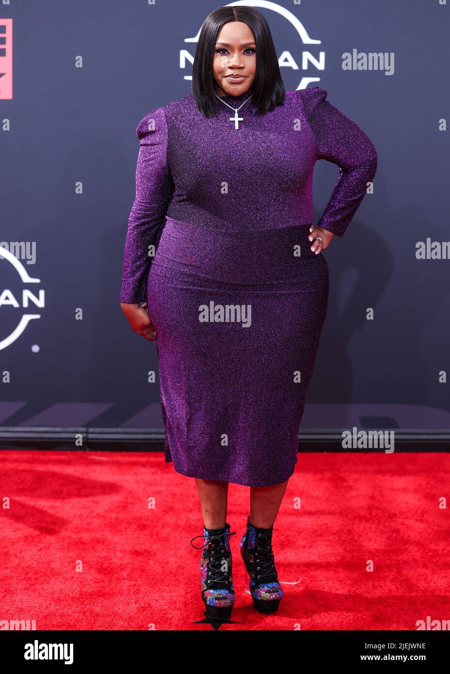 LOS ANGELES, CALIFORNIE, Etats-Unis - JUIN 26 : Kelly Price arrive aux BET Awards 2022 qui se tiennent au Microsoft Theatre de L.A. Vivez sur 26 juin 2022 à Los Angeles, Californie, États-Unis. (Photo de Xavier Collin/image Press Agency) Credit: Image Press Agency/Alay Live News Banque D'Images