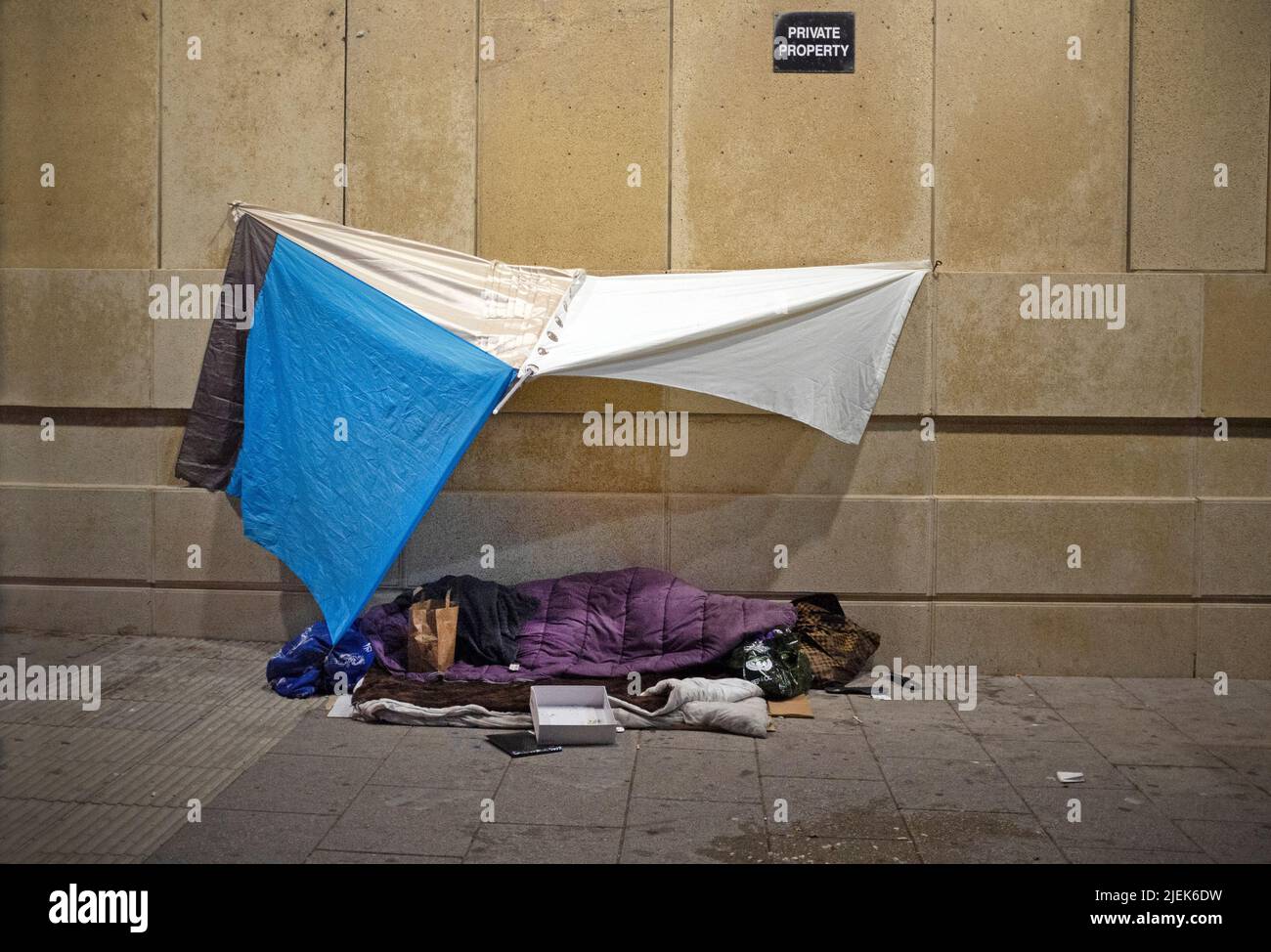 Un refuge pour sans-abri à Brighton Banque D'Images
