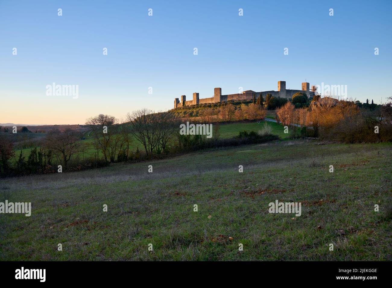 Monteriggioni, Toscane, Italie Banque D'Images