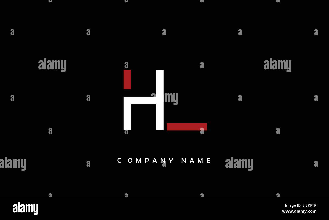 LH, HL lettres abstraites logo Monogramme Illustration de Vecteur