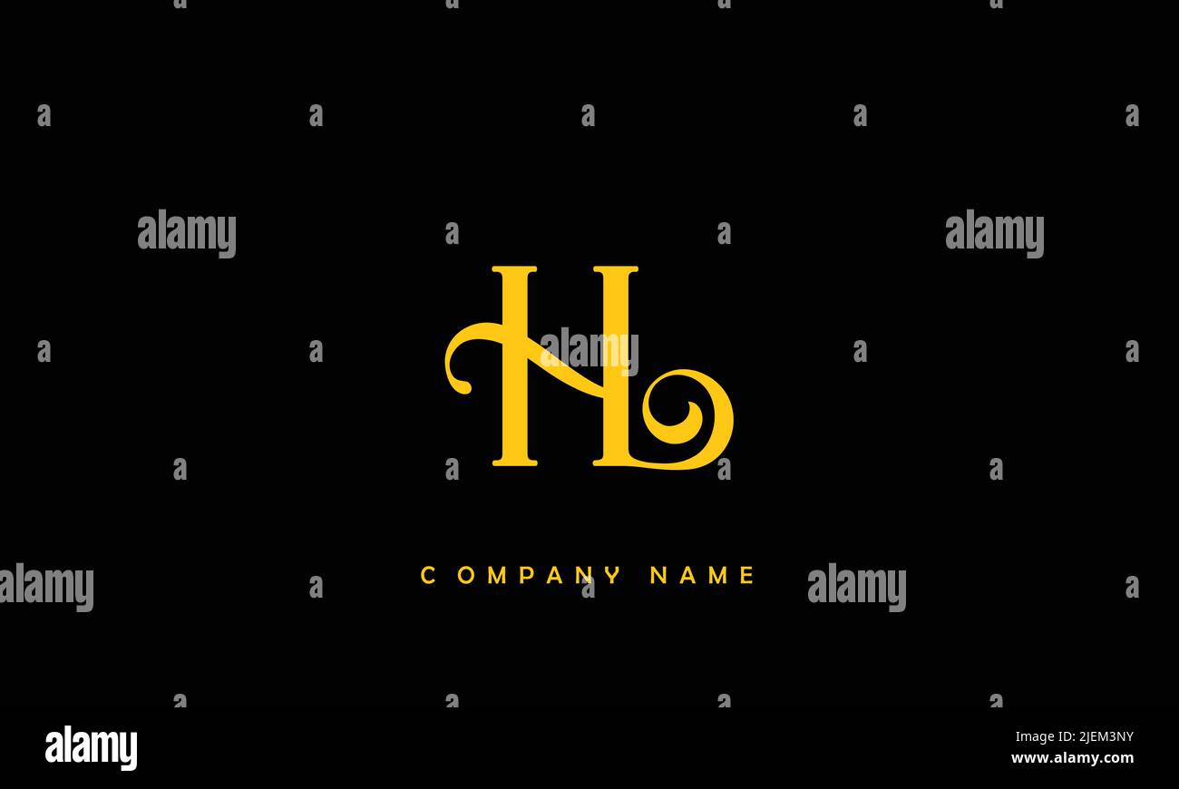 LH, HL lettres abstraites logo Monogramme Illustration de Vecteur