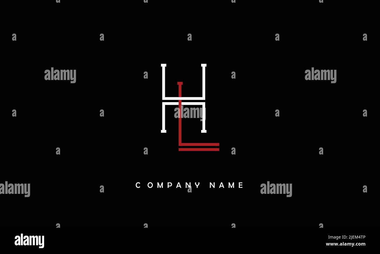 LH, HL lettres abstraites logo Monogramme Illustration de Vecteur