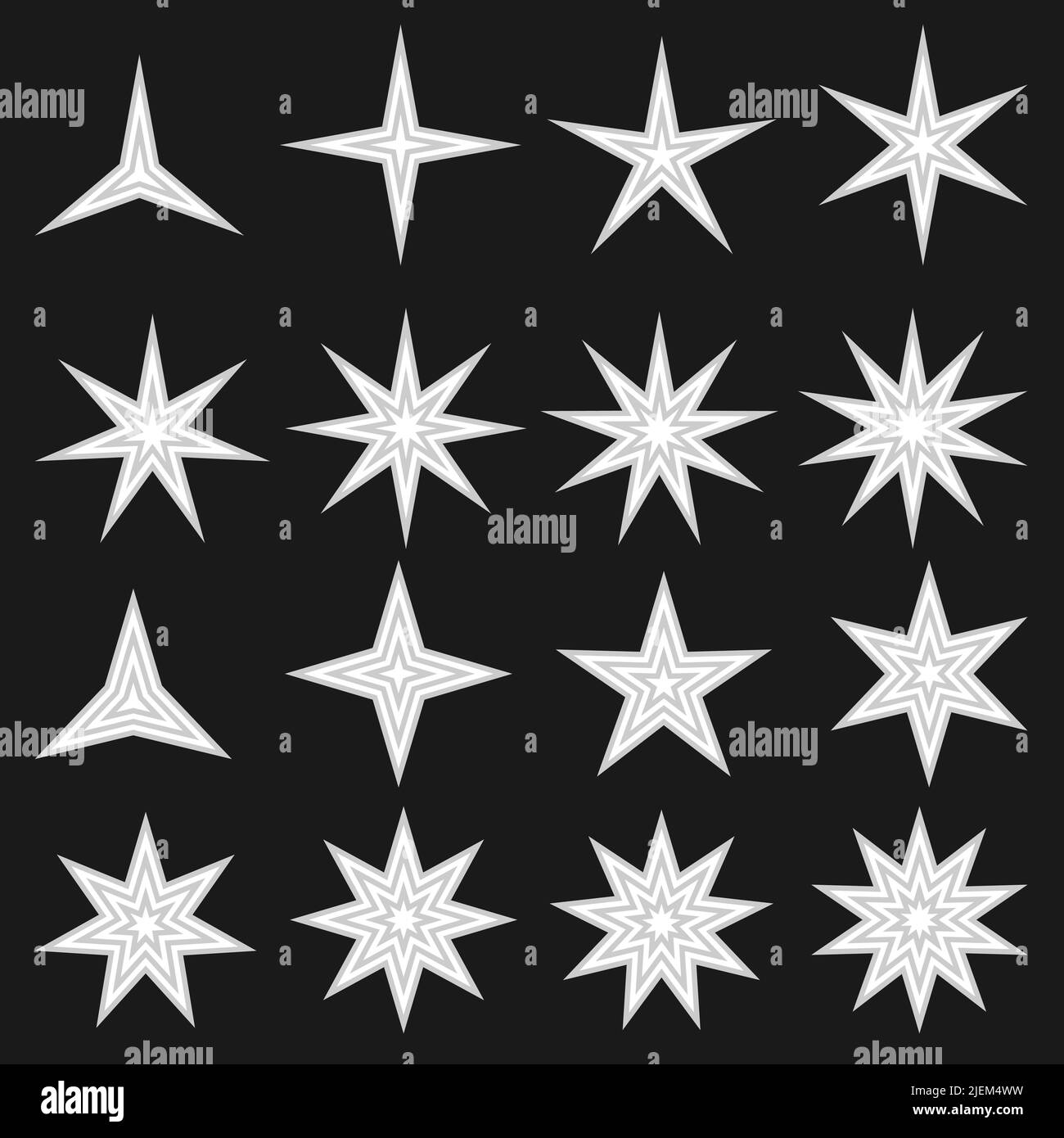 Isolé sur un fond noir pour les symboles d'étoile. Illustration de Vecteur