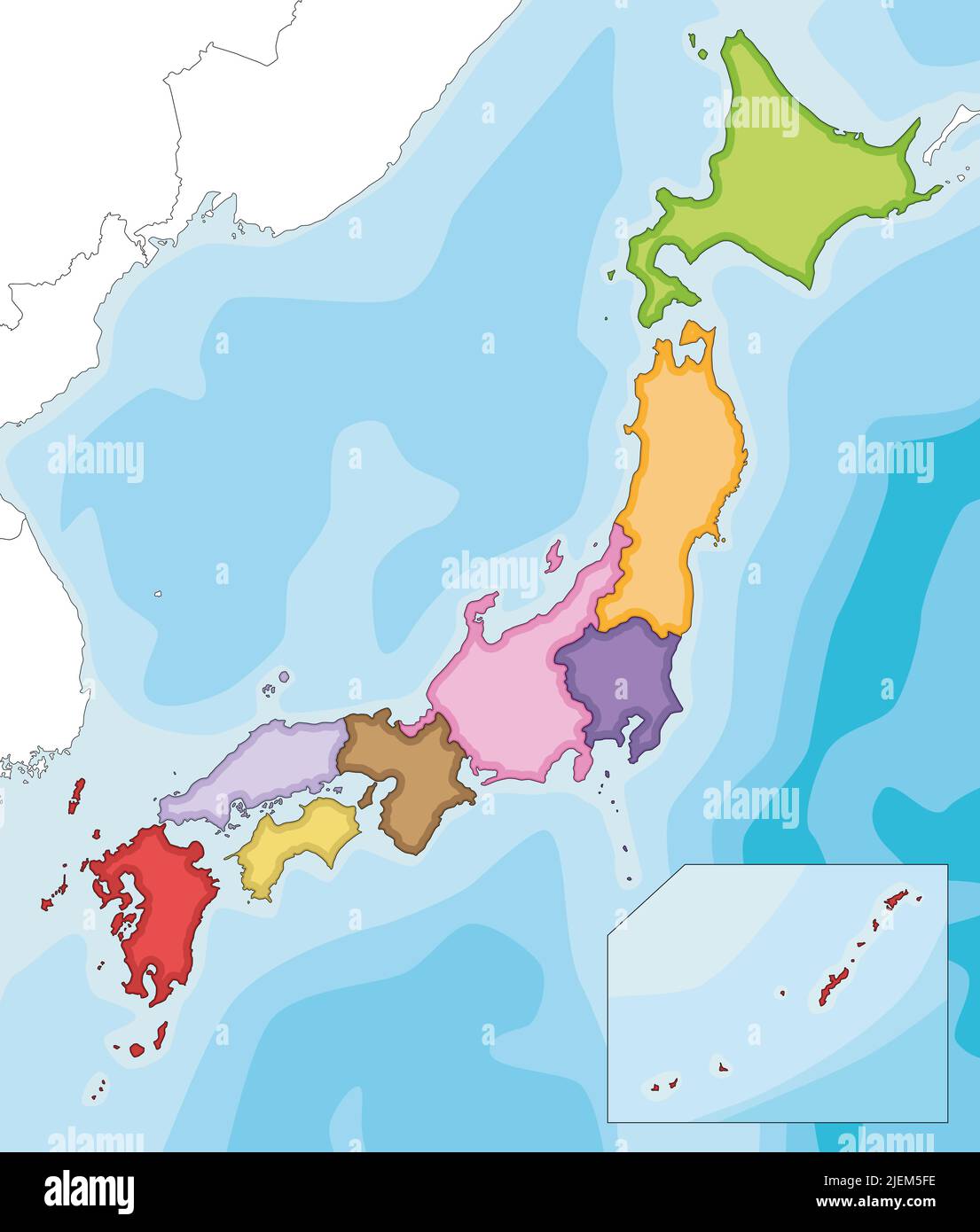 Carte du japon shikoku Banque d