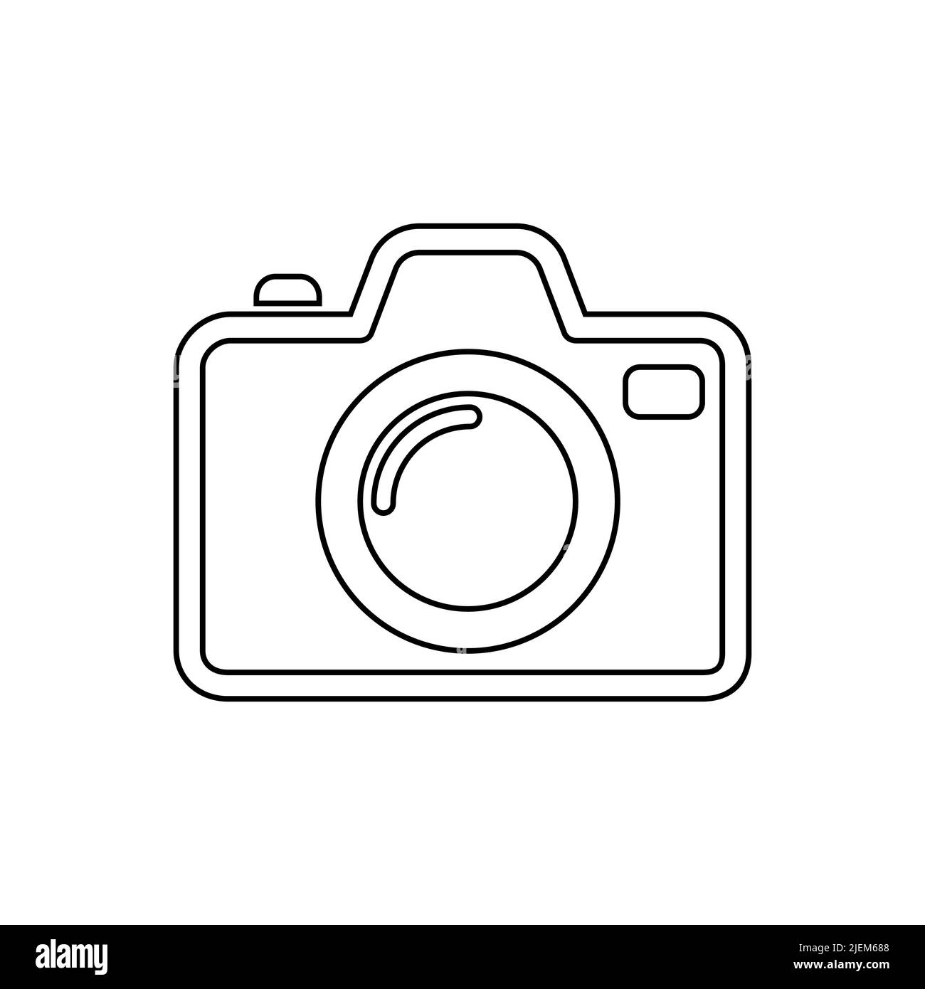Icône de caméra isolée. Illustration vectorielle. Icône d'appareil photo linéaire Illustration de Vecteur