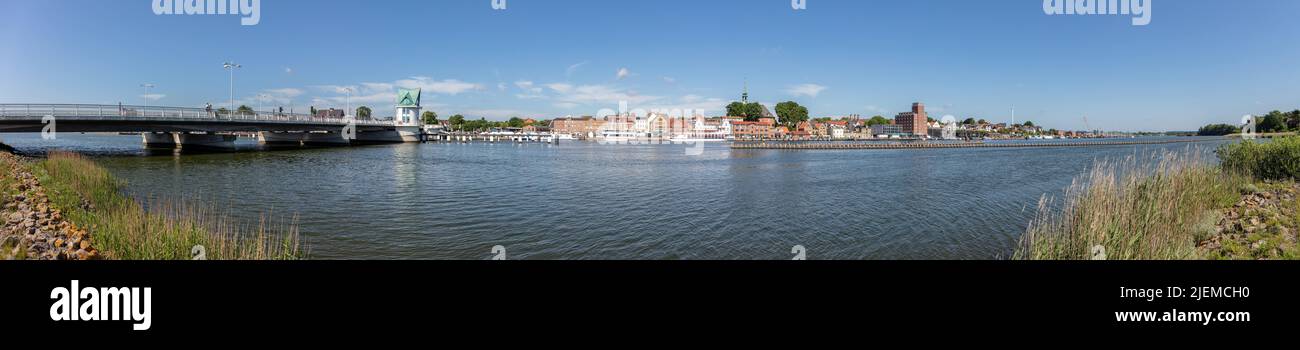 panorama de Kappeln au Schleswig-Holstein, Allemagne Banque D'Images