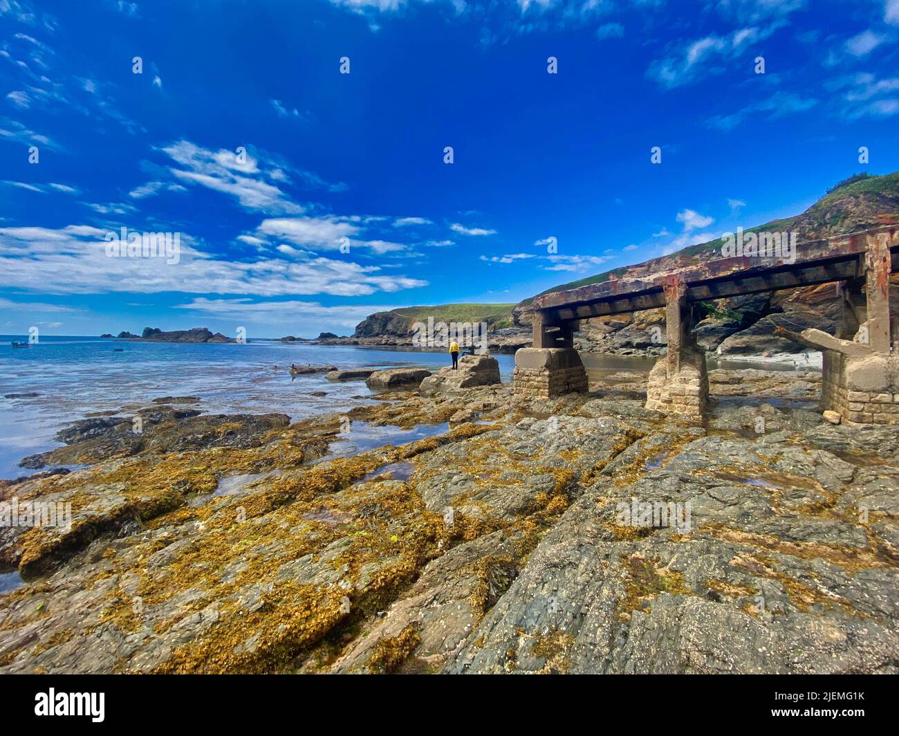 La péninsule de Lizard, en Cornouailles, en Angleterre Banque D'Images