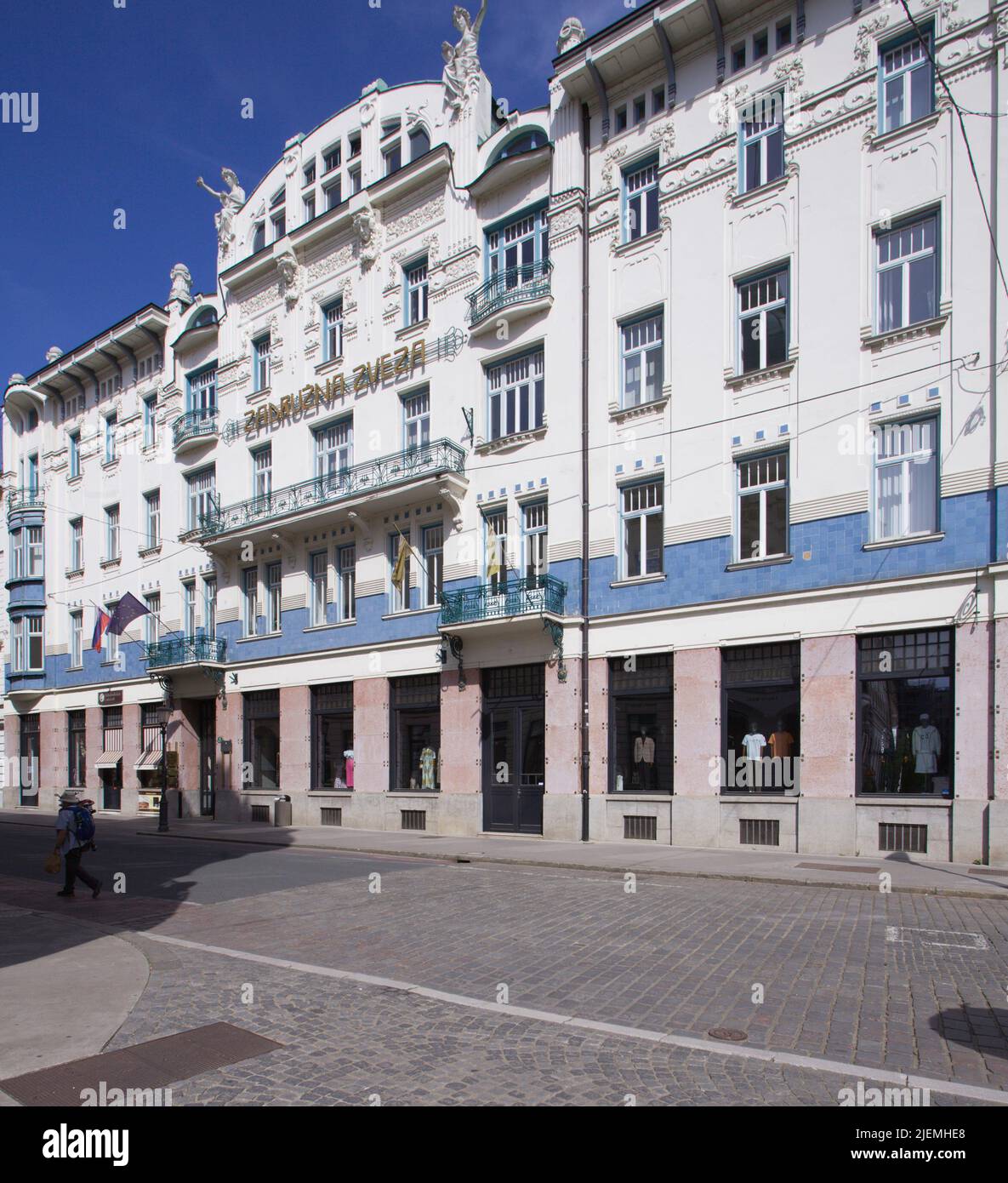 Slovénie, Ljubljana, rue Miklosic, architecture Art Nouveau, Banque D'Images