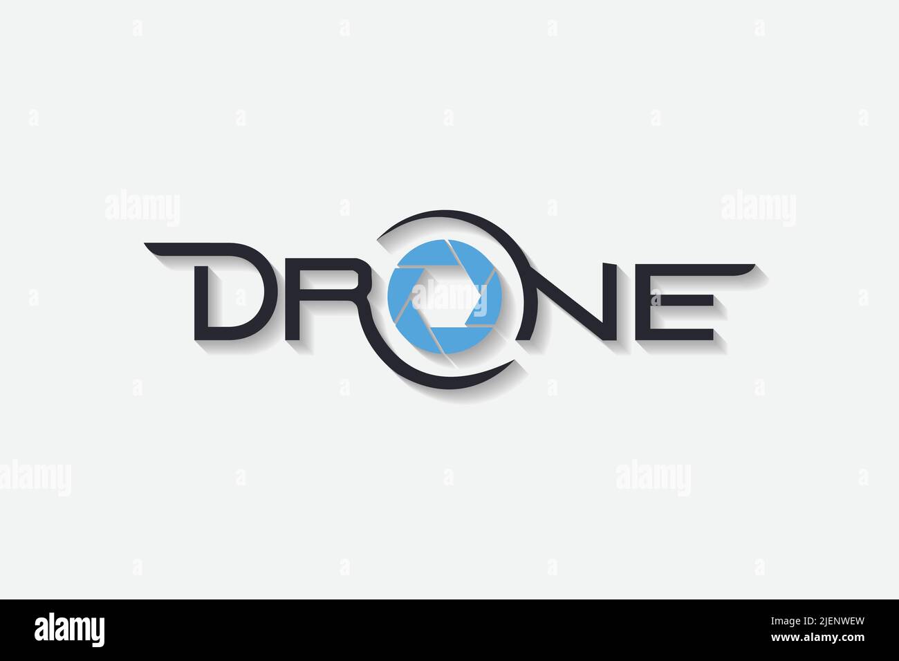 Modèle de conception de logo de drone Illustration de Vecteur