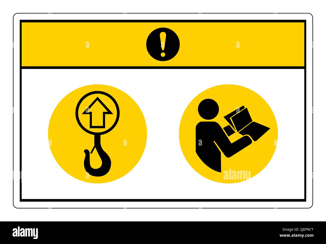 Attention symbole de point de levage s'isoler sur fond blanc, illustration vectorielle Illustration de Vecteur