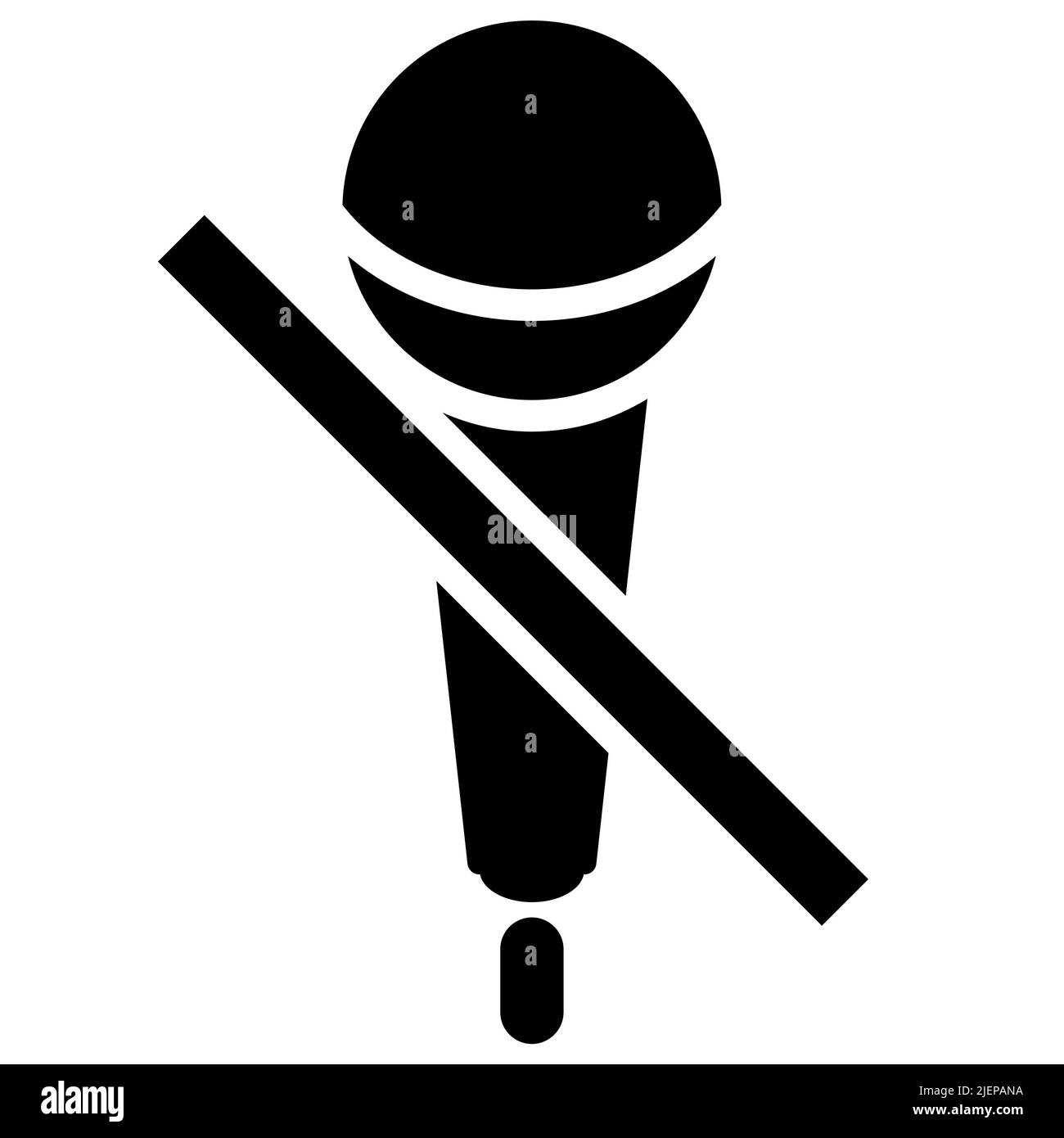 N'enregistrez pas, n'utilisez pas l'icône microphone, symbole Haut-parleur Illustration de Vecteur