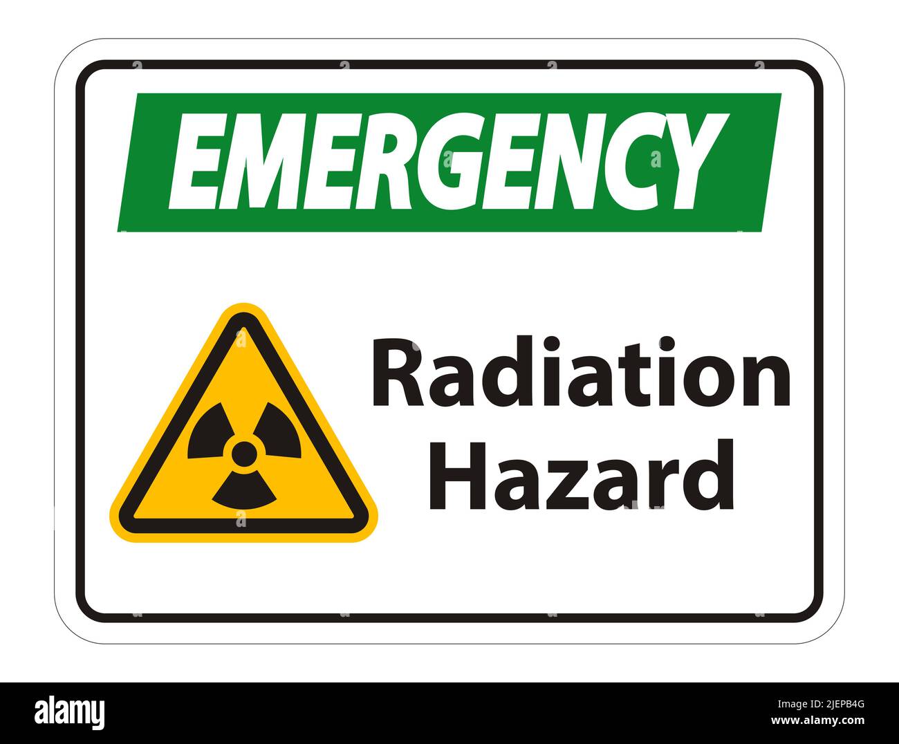 Symbole de danger de rayonnement isoler sur fond blanc, illustration vectorielle Illustration de Vecteur