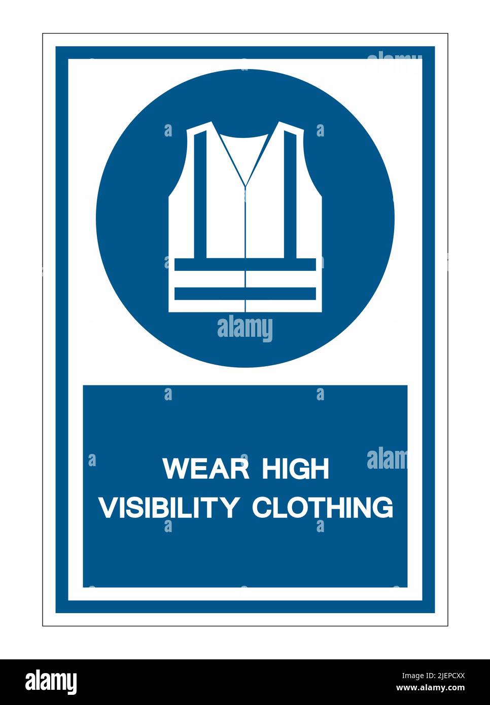 Porter des vêtements haute visibilité symbole panneau isoler sur fond blanc, illustration vectorielle EPS.10 Illustration de Vecteur
