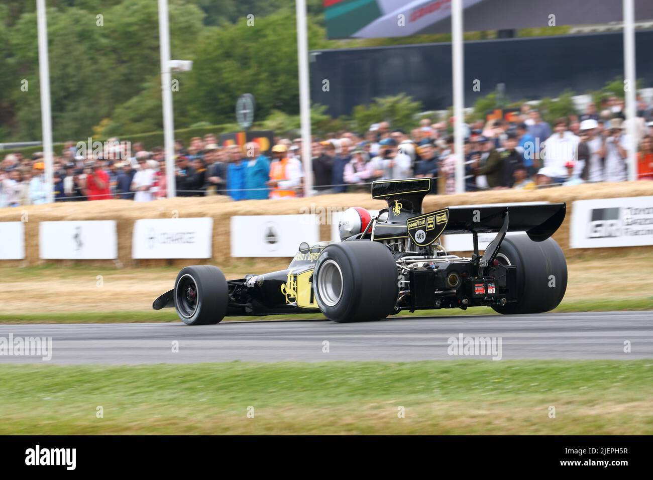 Une voiture JPS Lotus Grand Prix au Festival of Speed 2022 à Goodwood, Sussex, Royaume-Uni Banque D'Images