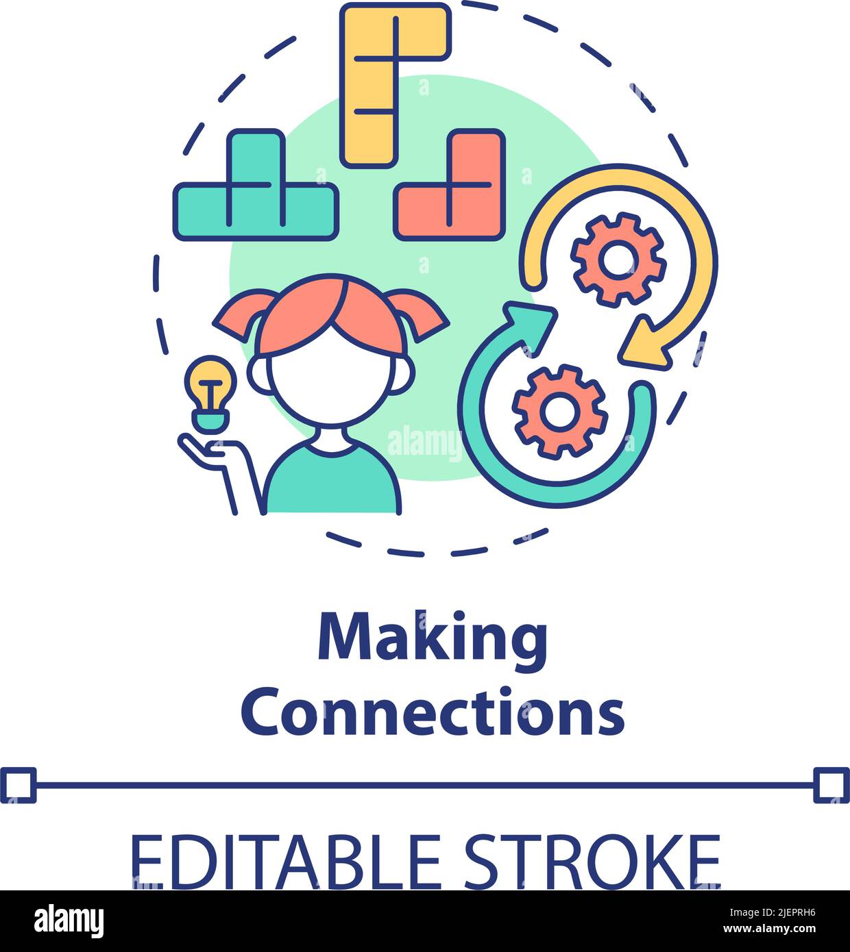 Icône de concept établissement de connexions Illustration de Vecteur