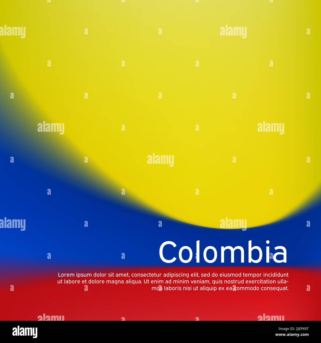 Arrière-plan du drapeau colombien. Motif flou dans les couleurs du drapeau colombien, brochure d'affaires. Bannière nationale, affiche de la colombie. État patriotique Illustration de Vecteur