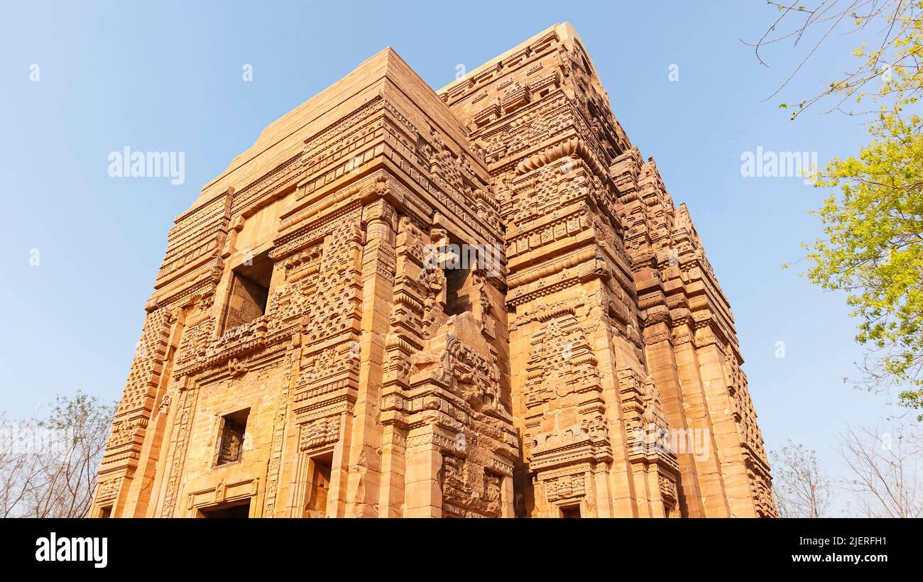 Dôme de Teli ka Mandir, fort de Gwalior, Madhya Pradesh, Inde. Banque D'Images