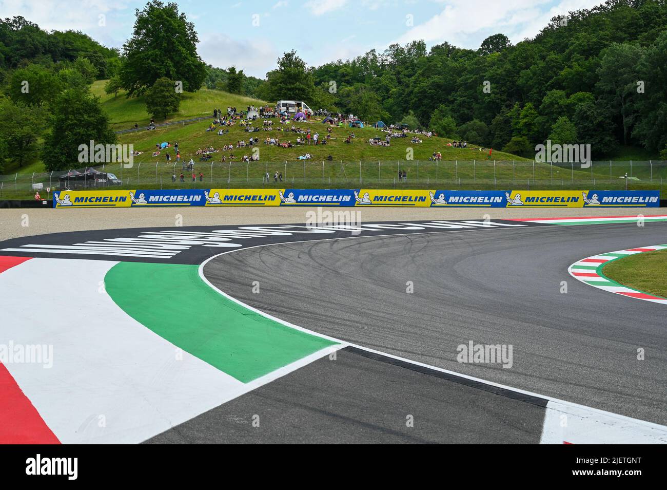 Courbe du circuit mugello pendant Gran Premio dâ&#X80;&#x99;Italia Oakley  Race, Championnat du monde MotoGP à Scarperia (FI), Italie, 29 mai 2022  Photo Stock - Alamy